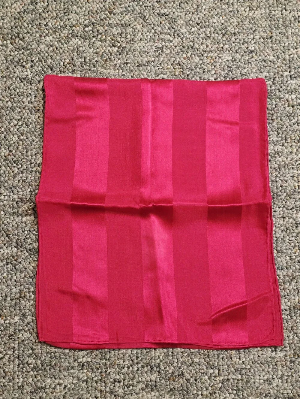 Anthropologie Fuschia Tonal Stripe Silk Oblong Scarf